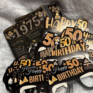 50th Birthday Party Glasses and Napkins 1975